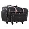Everything Mary XXL 4 Wheel Collapsible Rolling Sewing Machine Storage Case, Black & Floral Trim